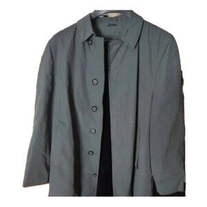 Brookford Mens All Weather Overcoat Green/Olive Removable Lining Size 40 Long